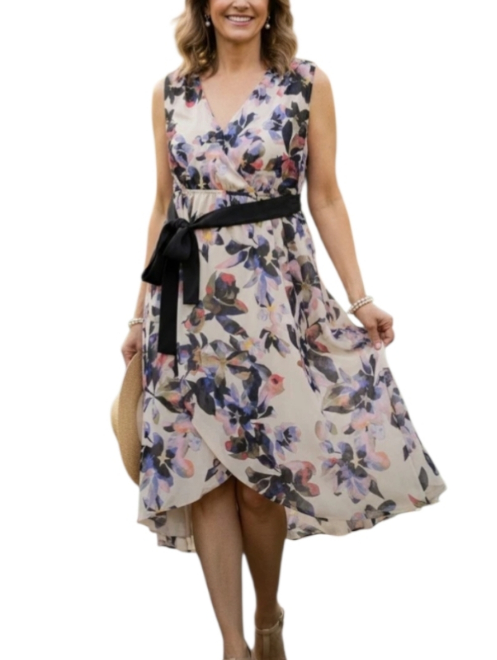 NWT Simply Vera Wang sleevless floral dress - M         A20